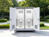 Baño Público Prefabricado de Panel Sándwich de Doble Unidad para Exteriores, Diseño Ecológico y Duradero, Fácil Instalación, Inodoro Completo