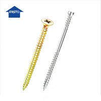 304/316 vis autotaraudeuses en acier inoxydable-Garniture/tête plate, entraînement carré/Torx, pointe de coupe lisse