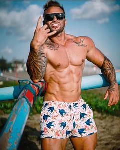 Factory Wholesale Men's Workout Shorts and Beach Trunks Spandex/Nylon with Drawstring Mens <strong>Swimsuit</strong> 1 Piece - Product Image 5