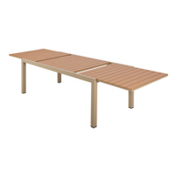 Ensemble de table à manger extensible de style européen moderne mobilier d'extérieur en aluminium imperméable à l'eau utilisation dans la salle à manger du parc de la cour