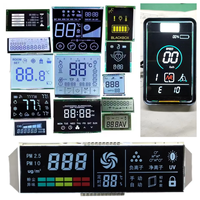 TN personnalisé 6 chiffres 7 segments écran LCD fond noir texte blanc affichage industriel Instrument Segment Code noir blanc
