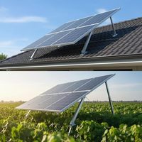 Structure de support de panneau solaire fixe pour système photovoltaïque au sol, galvanisée à chaud
