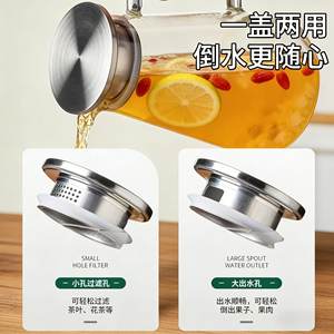 เหยือกน้ำแก้วใสพร้อมฝาปิด ทนความร้อน สำหรับงานปาร์ตี้ ใช้ได้ทั้งผู้ใหญ่และเชิงพาณิชย์ - Product Image 5