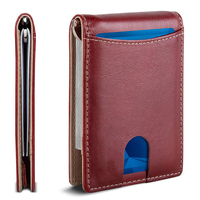 Porte-monnaie en cuir véritable pour homme Ya446 avec sangle de traction