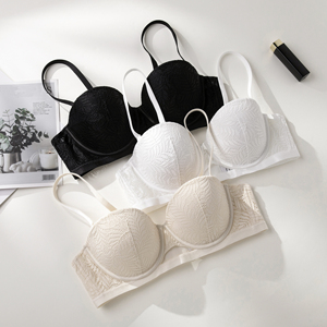 Ladymate ODM/OEM Sujetador De Realce Para Mujer donna Sexy pizzo <span class=keywords><strong>balconcino</strong></span> reggiseno Demi leggermente <span class=keywords><strong>imbottito</strong></span> copertura completa reggiseno taglie forti - Product Image 1