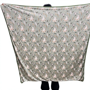 Zhengpai ब्लाइंड बॉक्स बांस के विस्कोज कंबल प्रकृति प्रेरित पैटर्न हल्के बच्चे कंबल फेंक देते हैं - Product Image 1