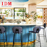 Usine IDM, ensemble table à manger d'hôtel moderne et de luxe, design chaise en bois massif pour restaurant commercial et appartement