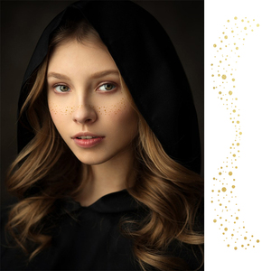 Rose Gold Foil Kim Loại Tàn Nhang Hình Xăm Tạm Thời Sticker Chuyển Nước Trang Điểm Trang Trí Nội Thất Cho Cơ Thể Đồ Trang Sức Giấy Chất Liệu - Product Image 6