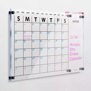 Tableau de messages en acrylique, calendrier en acrylique, tableau blanc, tableau de notes en acrylique