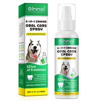 Oimmal Spray buccal pour chiens 150 ml – Rafraîchit l'haleine, nettoie les dents, combat le tartre – Solution dentaire pour animaux de compagnie