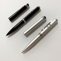 Stylo à bille en métal à écran tactile avec pointeur laser LED 4 en 1 en promotion avec logo personnalisé Stylo à outils en métal multifonction Vente en gros