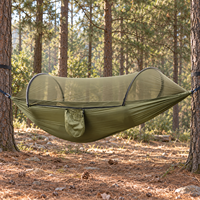 Hamac de camping avec moustiquaire, portable, pour 1-2 personnes, idéal pour la randonnée, le camping, le jardin, la plage et les pique-niques