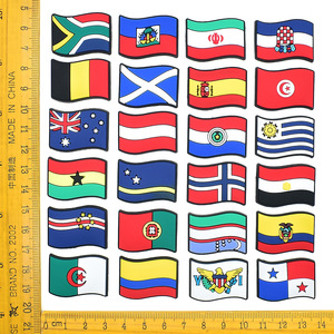 Accessoires en vrac pour chaussures : Breloques drapeaux PVC de pays du monde, décorations de <span class=keywords><strong>voyage</strong></span> globales, breloques DIY drapeaux Algérie et Maroc - Product Image 3