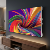 Layar LED 4K 3840x2160 60Hz 4500cd Kecerahan HDR10 Pemasangan di Dinding Penggunaan Dalam Ruangan Warna Biru Muda DCI-P3 95% 178 °   Sudut Pandang