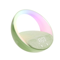 Horloges numériques avec radio FM RGB, lumière de nuit à intensité réglable, variateur d'intensité, 12/24H, chambre à coucher, avec haut-parleur, chargeur sans fil