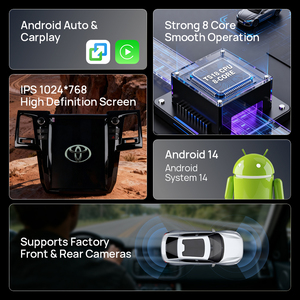 Reproductor Android <span class=keywords><strong>de</strong></span> 12.1 Pulgadas <span class=keywords><strong>para</strong></span> TOYOTA Fortuner 2008-2016, Estilo Tesla, <span class=keywords><strong>Pantalla</strong></span> Vertical, <span class=keywords><strong>Radio</strong></span> <span class=keywords><strong>para</strong></span> Auto Android, BT, FM, AM, Carplay, USB - Product Image 2