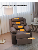 Canapé-lit moderne en cuir, inclinable et relevable, pour salon, chambre, bureau à domicile, hôtel - Canapé multifonctionnel et relaxant