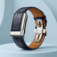 Bracelets de montre connectée compatibles Whoop 50, motif crocodile, cuir véritable, style tendance