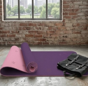 Esterilla de Yoga Ligera y Portátil de Espuma TPE de 10 mm, Antideslizante, Texturizada, Gruesa, Flexible, Acolchada, para Ejercicios de Fitness - Product Image 1