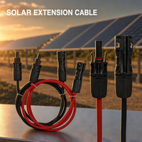 Câble d'extension solaire double tête étanche haute qualité 1000V 1500V personnalisable, fil PV en cuivre étamé avec connecteurs