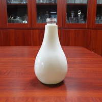 Botol Kaca Kosong Berlapis Putih Unik 250ml untuk Gin Whiskey