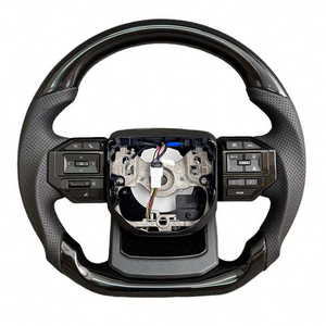 Modification <span class=keywords><strong>du</strong></span> volant en fibre de carbone et cuir, sport, <span class=keywords><strong>personnalisable</strong></span> pour Corolla LC300 LC250 Hilux Fortuner Land Cruiser GR - Product Image 1
