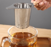 Infuseur à thé en acier inoxydable de qualité alimentaire avec poignée résistante à la chaleur et couvercle, pour thé en vrac