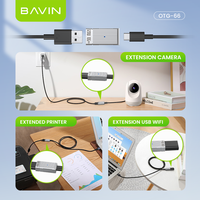 BAVIN Oem OTG66 120W 10Gbps Tipe c untuk USB 3.1 Adapter kartu konverter pembaca Otg dengan Ce