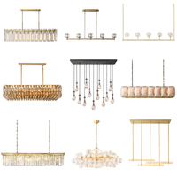 Lustre en cristal RHOEM pour escaliers, lustre pour salon, villa, lustre en cristal de luxe, décoration d'éclairage pour la maison