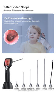 BESDATA Otoscope médical professionnel HD, instrument vidéo clinique, procédures chirurgicales ORL, petit écran LCD de 3 pouces pour les yeux, le nez et la gorge - Product Image 2