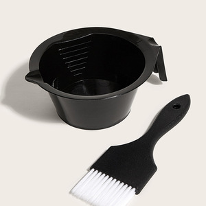 Ensemble bol et pinceau pour coloration des cheveux, en plastique noir, pour salon, coloration des cheveux, tous types de cheveux, usage permanent - Product Image 3