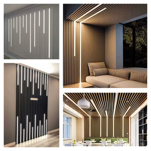 Panneau mural à effet étoile 3D DIY décoratif TV fond mural WPC Grille <span class=keywords><strong>PVC</strong></span> Bardage rainure Panneau mural - Product Image 2