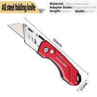 Couteau utilitaire pliable en acier inoxydable pour diverses industries