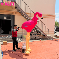Statues de flamants roses pour idées de fêtes, ballon gonflable mascotte flamant rose pour fête à thème zoo