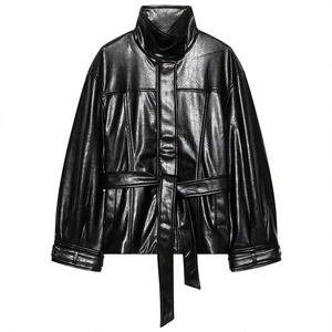 New Fashion <b>Women's</b> Vintage Woven Zipper Stand Collar <b>Jacket</b> Retro Casual Elegant <b>Long</b> Sleeve - Product Image 2