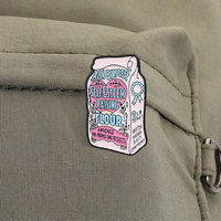 Broche en émail souple avec slogan amusant 'Self Esteem Raising Flour', en alliage de zinc, pour sac à dos, veste, chapeau, revers, décoration et objet de collection
