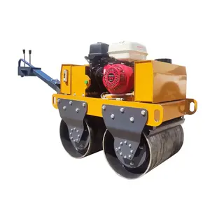 High Operating Efficiency Double Drum Vibrating Road Roller for Compacting Concrete