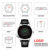 Montre mécanique SWAN Diamond Sport analogique avec bouton européen, jeu de roulette amusant, verre saphir, résistance à l'eau 3BAR, luxe diamant