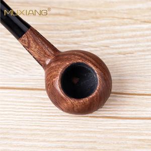 Muxiang Wooden Tobacco Pipe Straight Type Handmade Smoking Pipe With Case For Personal Gift - Product Image 3