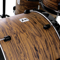 JBK Basswood 5 Parça Davul Seti, 3 Zil, Sığır Derisi Deriler, Standlar Dahil Tam Set - Blackhawk 522GC Model