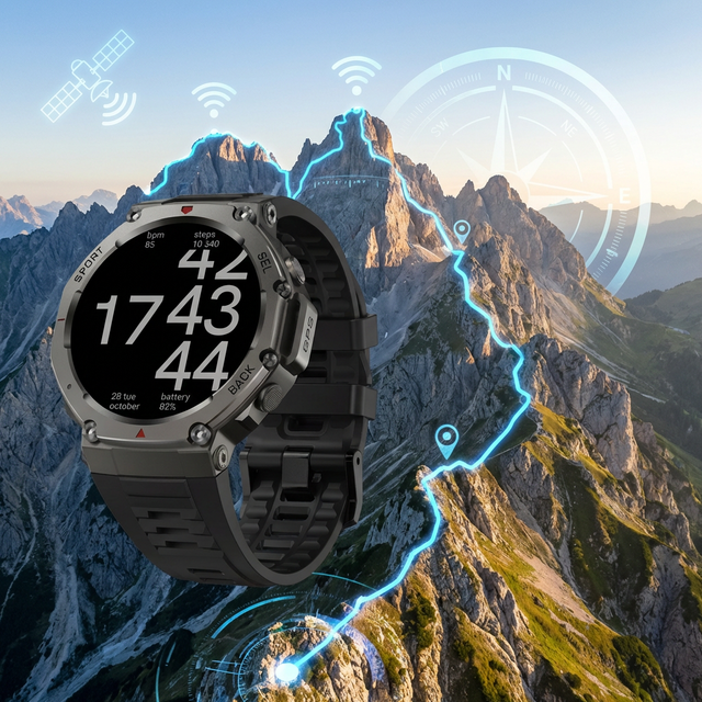 World-wide Amaz Screen Smartwatch Dustproof Answer Call Push Message AI Voice Assistant Compass Calorie Tracker Unisex