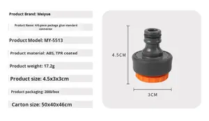 Vente en gros de connecteurs standard de 1/2 pouces/3/4 pouces connecteurs d'eau de jardin pour lave-auto <span class=keywords><strong>machine</strong></span> <span class=keywords><strong>à</strong></span> <span class=keywords><strong>laver</strong></span> <span class=keywords><strong>tuyau</strong></span> de pistolet <span class=keywords><strong>à</strong></span> eau de lavage de voiture - Product Image 4