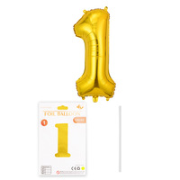 Ballons Chiffres de 16 Pouces Ballons en Aluminium de Luxe Emballage Individuel Sac à Air pour Décorations de Fête d'Anniversaire Vente en Gros