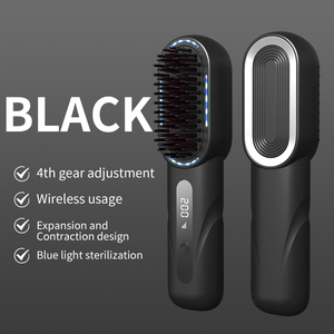 2-in-1 <b>Hot</b> <b>Comb</b> Rechargeable Heating Hair Straight <b>Comb</b> Electric Cordless Hair Style Brush Portable Mini Hair Straightener Brush - Product Image 2