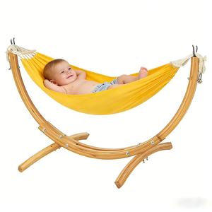 Produits de couchage portables pour bébés lit balançoire pour porter des bébés <span class=keywords><strong>hamac</strong></span> en bois pour bébé avec support - Product Image 3