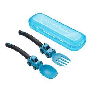 BPA Free Kids Truck Themed Cutlery Set with <b>Storage</b> <b>Box</b> - Product Image 3