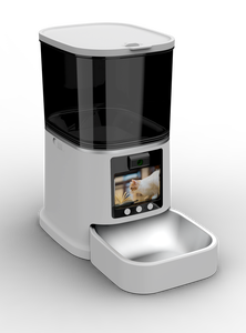 Sıcak Satış Paslanmaz Çelik Şarj Edilebilir Taşınabilir Otomatik Akıllı Evcil Hayvan Besleyici, Kediler ve Köpekler için Kamera İzleme Özellikli - Product Image 2