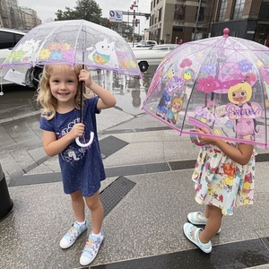 Auto Open Transparent Bubble Straight <b>Umbrella</b> Kids Safety Child Customizable Prints Manual Lightweight Business Modern All-in-1 - Product Image 6