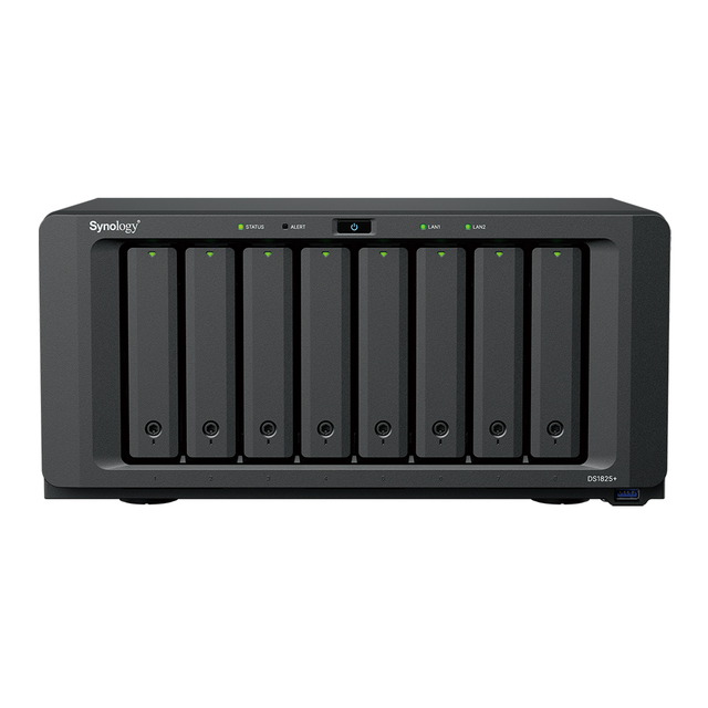 DS1825+ Plus 8 Bay NAS AMD Ryzen V1500B Dual 2.5GbE M.2 NVMe Cache Business Network Storage Server