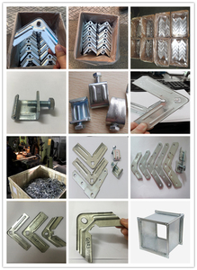 حافة زاوية بقناة واحدة لنظام التكييف من الزنك مع سطح مطلي بالزنك قوس رف واحد - Product Image 5